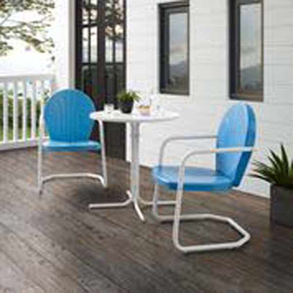 Griffith Metal Chair in Sky Blue Finish, image 4