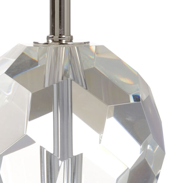 Clear with Black Shade One-Light Crystal Tee Table Lamp, image 4