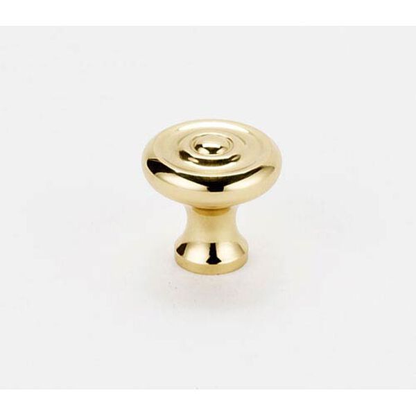 Polished Brass 3/4-Inch Knob, image 1