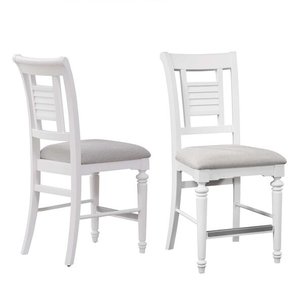 Eggshell White Cottage Traditions Counter Height Chair, Set of Two, image 1