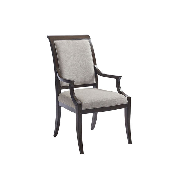 Brentwood Gray and Brown Kathryn Upholstered Arm Chair, image 1