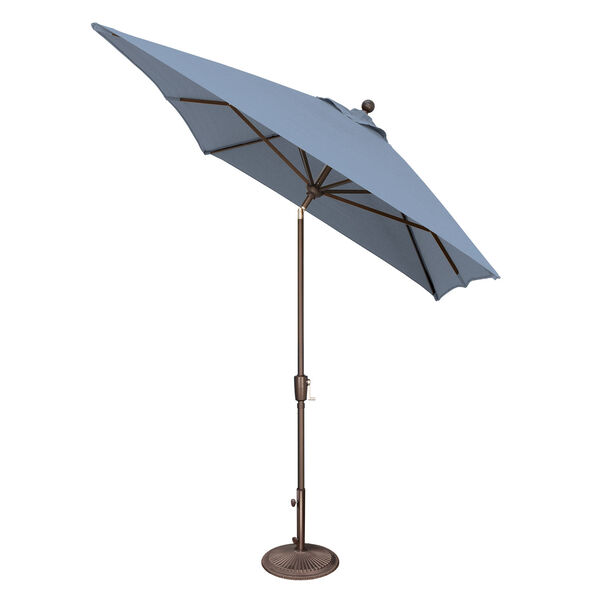 Catalina 6x10 Foot Rectangular Market Umbrella in Navy Sunbrella and Bronze, image 8
