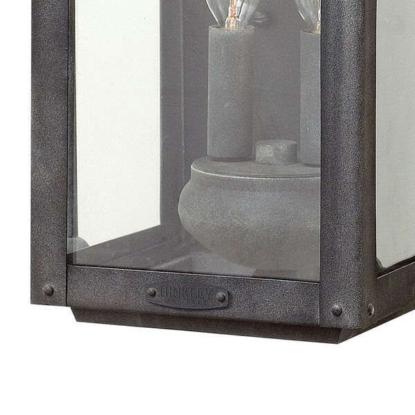 Anchorage Aged Zinc Two-Light Outdoor Wall Sconce, image 2