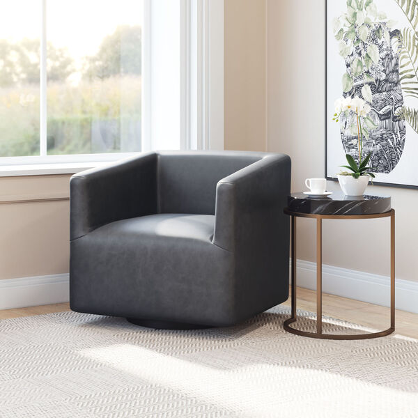Brooks Gray and Black Accent Chair, image 2