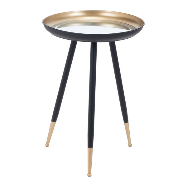 Everly Gold and Black Accent Table, image 3