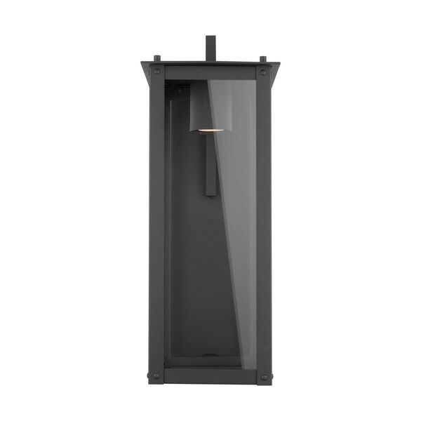 Hunt Black Eight-Inch One-Light Outdoor Wall Lantern, image 5