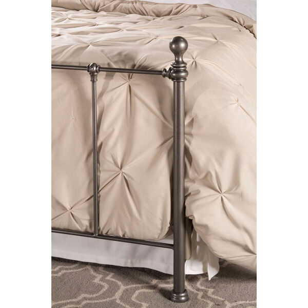 Molly Black Steel Queen Bed Headboard and Footboard, image 4