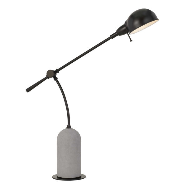 Johnstone Black and Cement One-Light Desk lamp, image 1