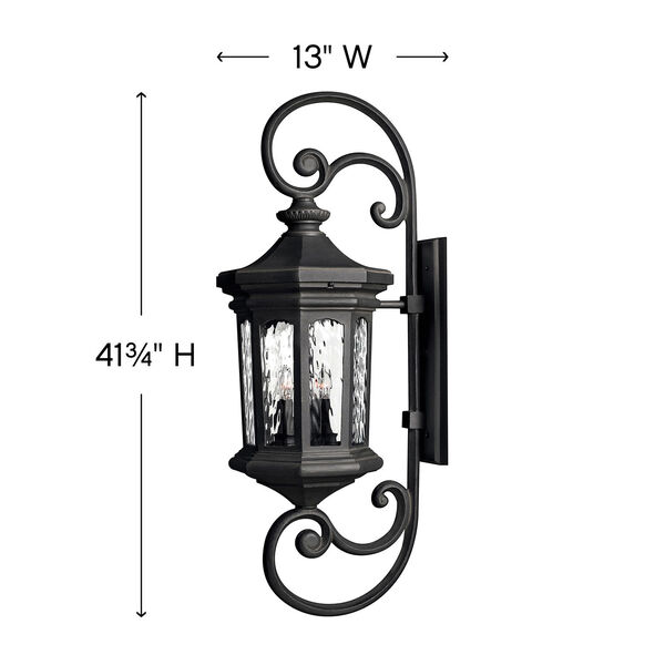 Raley Extra-Large Museum Black Outdoor Wall Mount, image 7