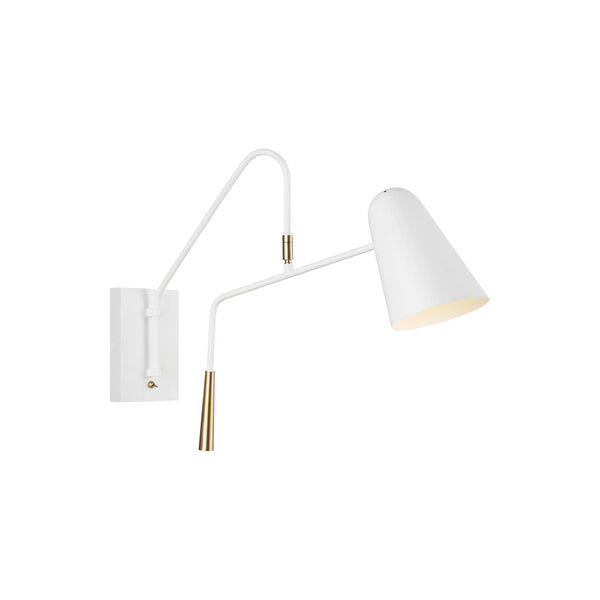 Simon Matte White Five-Inch One-Light Wall Sconce, image 1