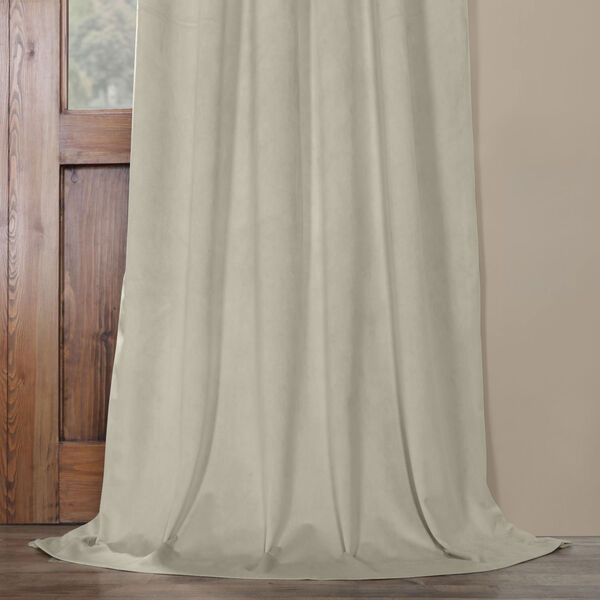 Cool Beige 108 x 50-Inch Blackout Velvet Curtain, image 5
