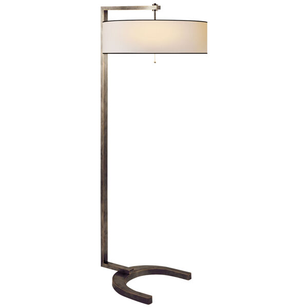 Hudson Floor Lamp in Bronze with Natural Paper Shade by Thomas O'Brien, image 1