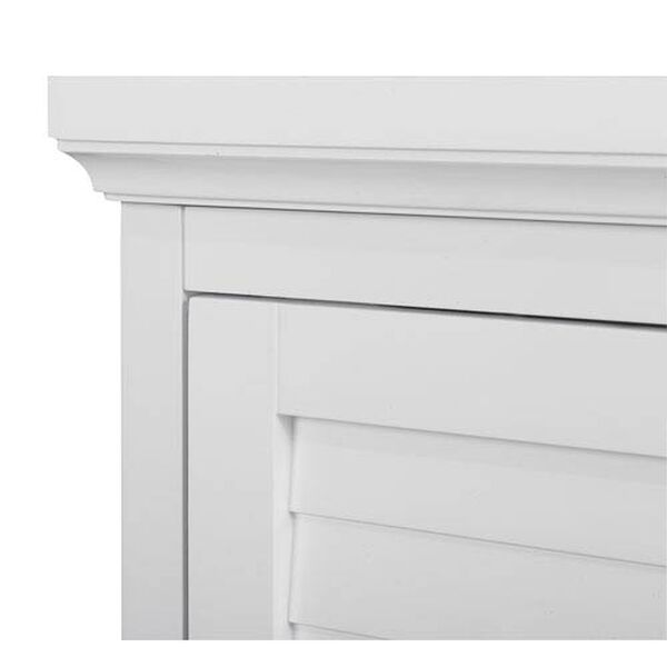 Slone Floor Cabinet with Two Shutter Doors in White, image 5
