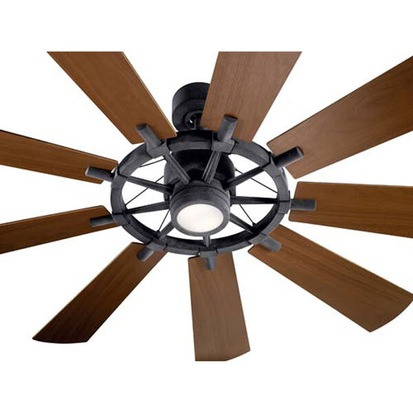 Gentry Distressed Black LED 65-Inch Ceiling Fan, image 2
