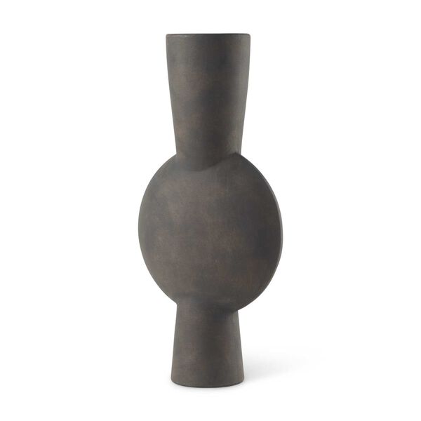 Kaz Earthy Brown Ceramic Vase, image 1
