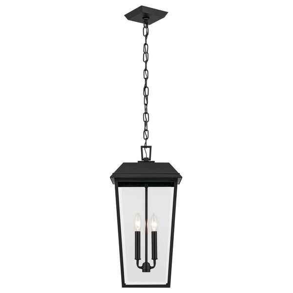 Mathus Textured Black 22-Inch Two-Light Outdoor Pendant, image 1