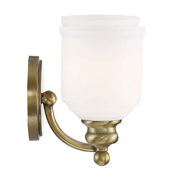 Melrose Warm Brass Two-Light Bath Vanity, image 5