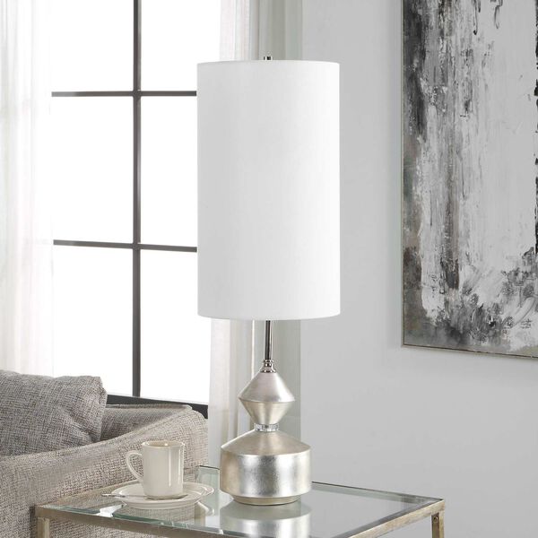 Vial Warm Silver and White Buffet Lamp, image 4