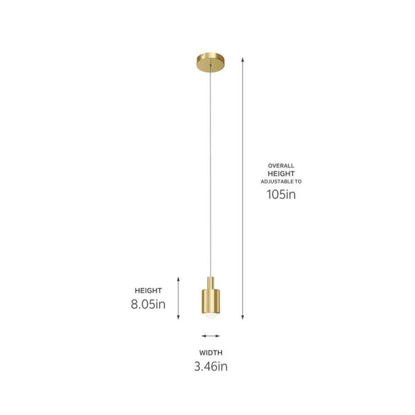 Keele Champagne Gold LED Mini Pendant, image 5