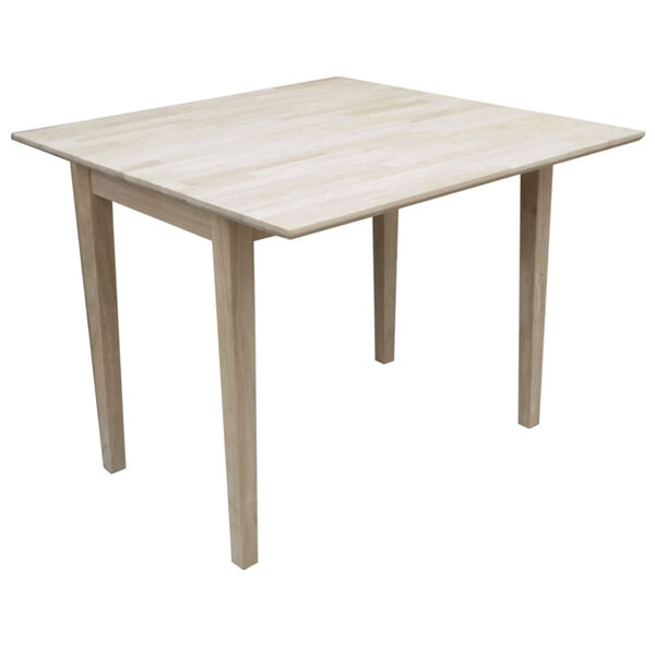 Unfinished 29-Inch Square Dual Drop Leaf Dining Table, image 1