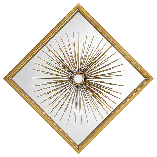 Starlight Brushed Brass Mirrored Wall Decor, image 6