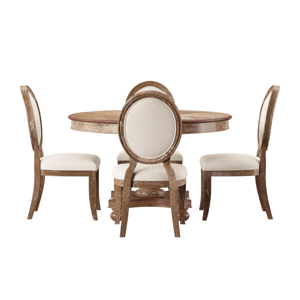 Eleanor Wire-Brushed Dining Set, 5 Piece Set, image 4