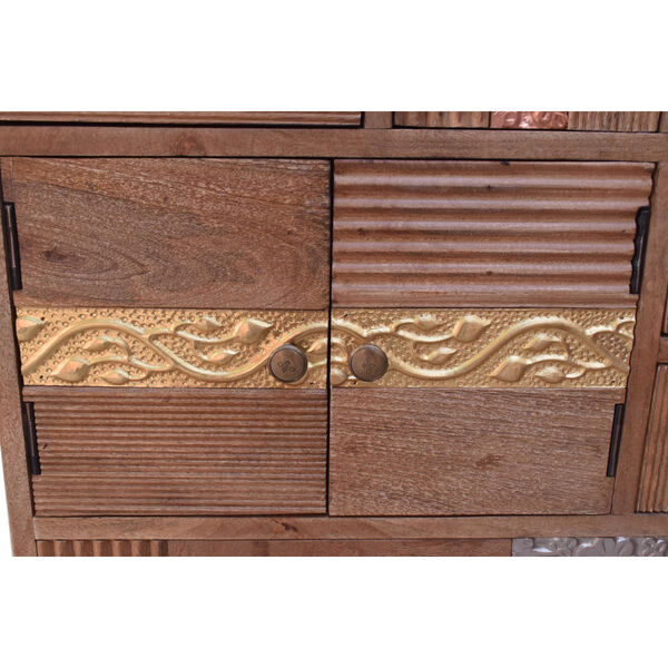 Vacation Natural Chest with Eight Drawers and Two Open Shelves, image 6