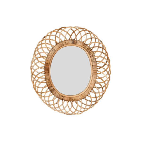 Woven Roots Oval Bamboo Wall Mirror, image 6