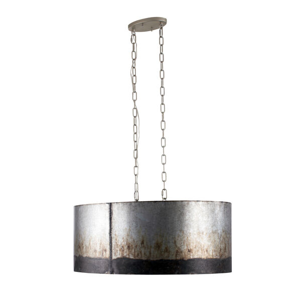 Cannery Ombre Galvanized Six-Light Pendant, image 2