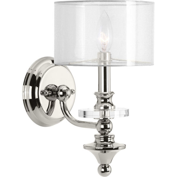 P710013-104: Marché Polished Nickel One-Light Wall Sconce, image 1
