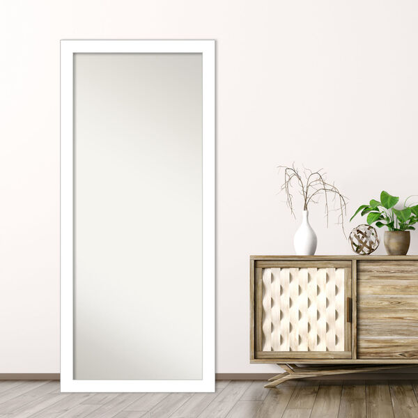 Wedge White 28W X 64H-Inch Full Length Floor Leaner Mirror, image 5