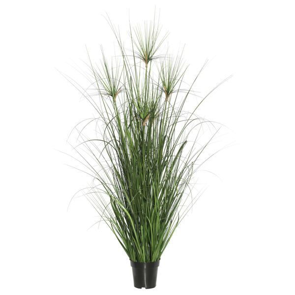 Green 48-Inch Brushed Grass in Pot, image 1