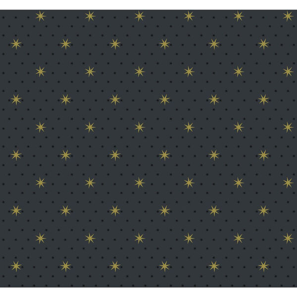 Small Prints Resource Library Black Two-Inch Stella Star Wallpaper, image 1