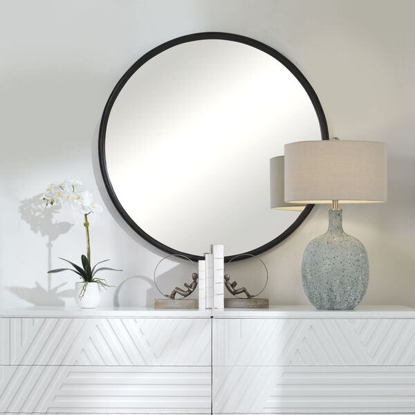 Dawsyn Black and Gray 44-Inch x 44-Inch Round Mirror, image 3