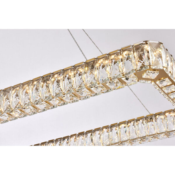 Monroe Gold 50-Inch Integrated LED Rectangle Pendant, image 4
