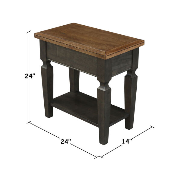 Vista Hickory and Washed Coal Side Table, image 6
