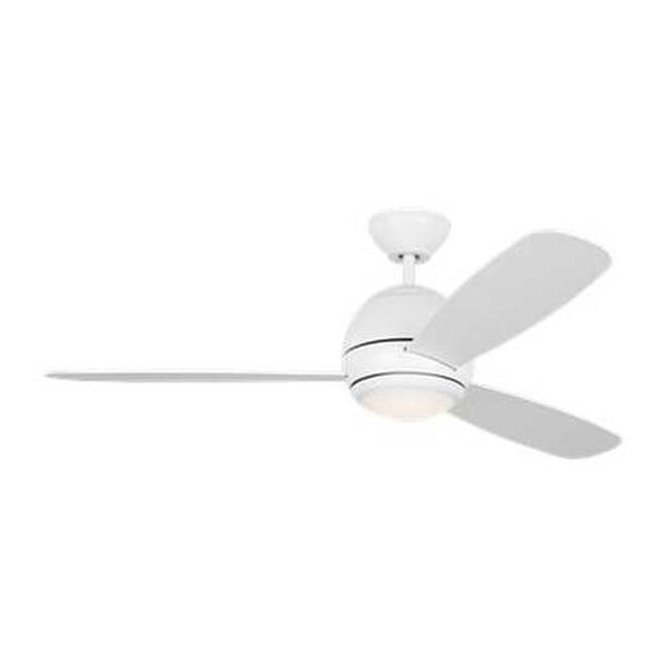 Orbis Matte White 52-Inch LED Downrod Ceiling Fan, image 2