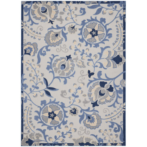 Aloha Blue and Natural Indoor/Outdoor Area Rug, image 2