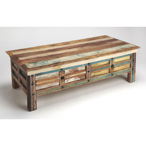 Reverb Painted Rustic Coffee Table, image 4