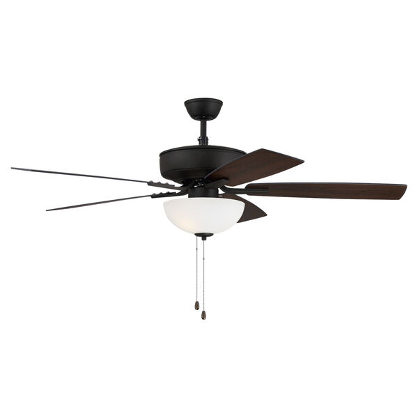 Pro Plus Espresso 52-Inch Two-Light Ceiling Fan with White Frost Bowl Shade, image 5