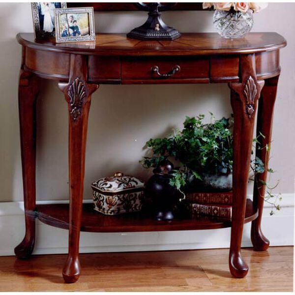 Kimball Cherry Demilune Wood Console Table, image 2