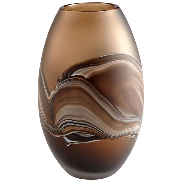 Amber Swirl 7-Inch Nina Vase, image 1