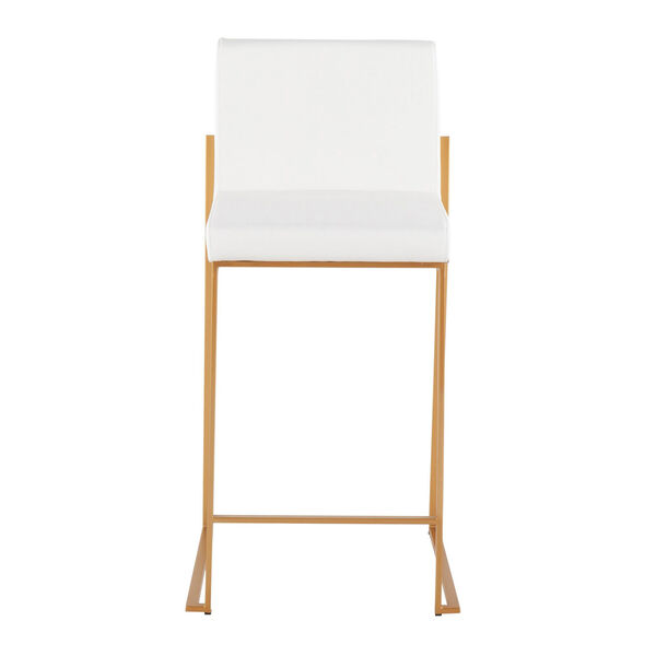Fuji Gold and White High Back Counter Stool, Set of 2, image 6