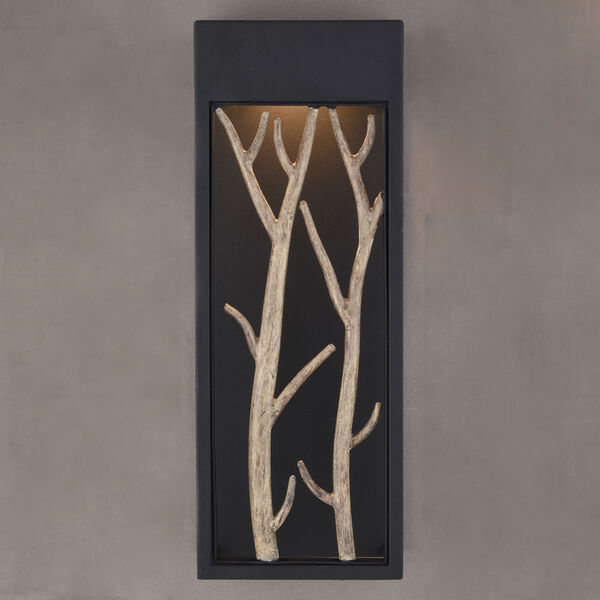 Ocala Textured Black and Natural ADA LED Outdoor Wall Sconce, image 5
