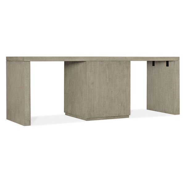 Linville Falls Smoked Gray 84-Inch Desk with One Centered File, image 2