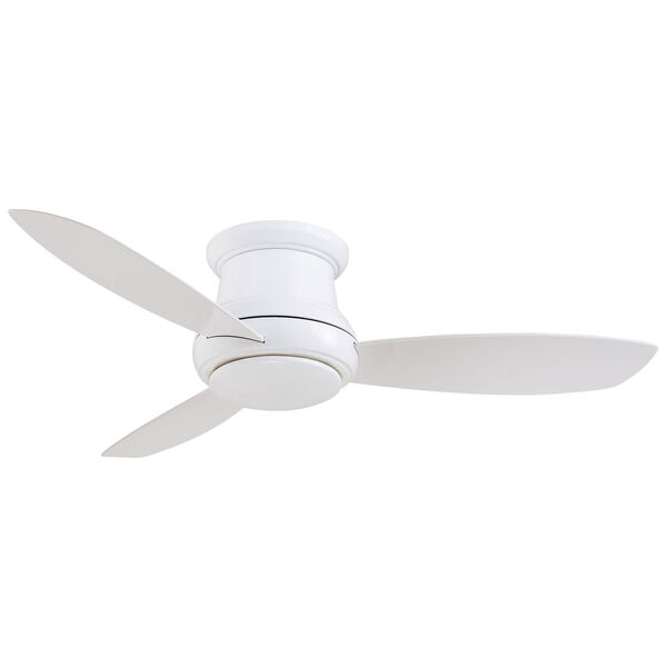 Concept II White 52-Inch Flush LED Ceiling Fan, image 1
