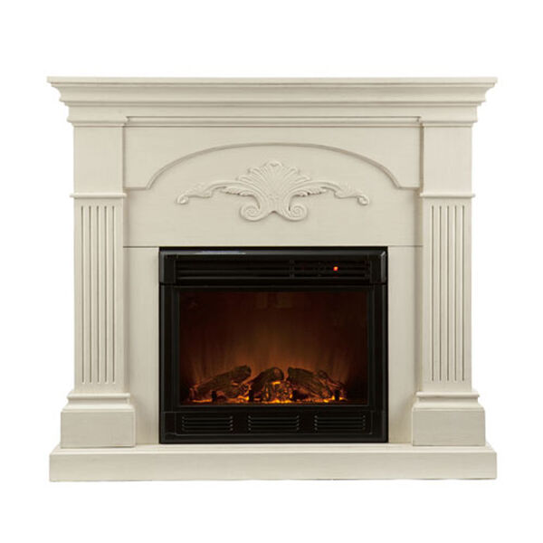 Evelyn Ivory Electric Fireplace, image 4