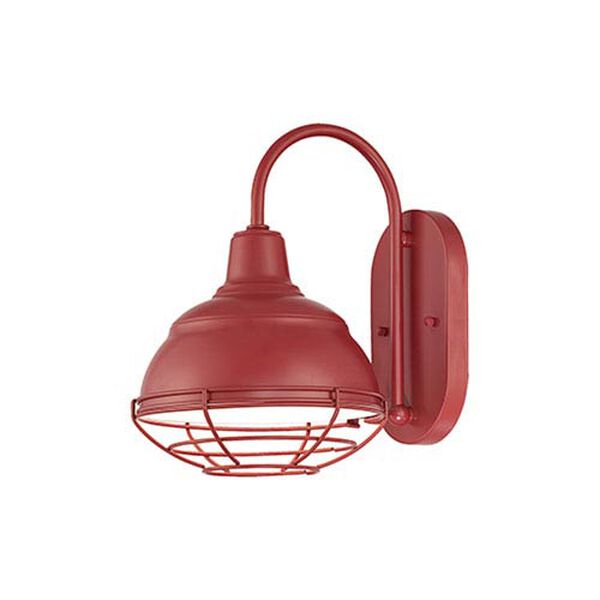 R Series Satin Red One-Light Outdoor Wall Bracket, image 1