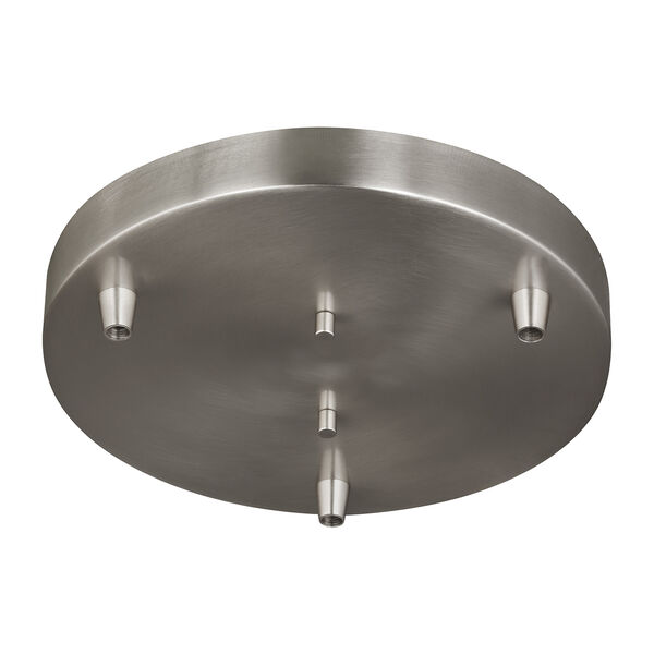 Towner Brushed Nickel 10-Inch Three-Light Pendant Canopy, image 1