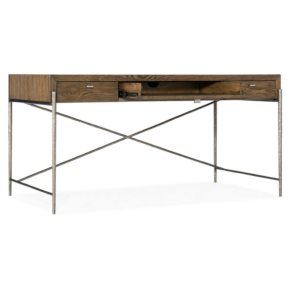 Chapman Warm Brown and Pewter Writing Desk, image 4